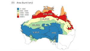 Area burnt km2