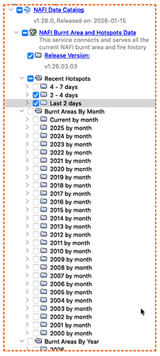nafi's layers list as seen on Google Earth